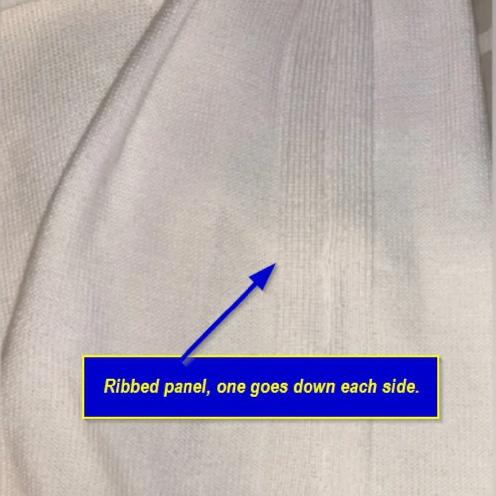 GUC/EUC Sweater: Winter White, Pullover, Y-Neckline w Keyhole, Ribbed Sides